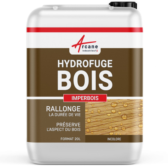 Hydrofuge imperméabilisant bois extérieur et exotique : IMPERBOIS-20L-jusqua-100m2-Transparent-Couleur / Aspect