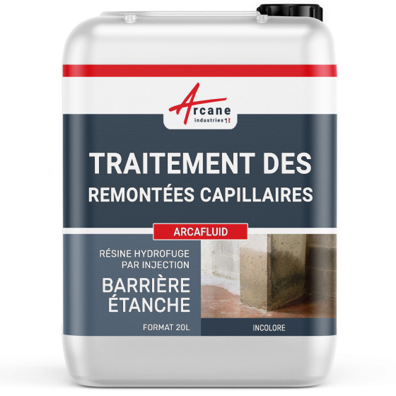 Barrière étanche produit d'injection pour mur humide : ARCAFLUID-20L-Transparent-Couleur / Aspect Barrière étanche produit d'injection pour mur humide : ARCAFLUID-20L-Transparent-Couleur / Aspect