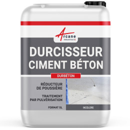 Durcisseur béton et ciment extérieur chape : DURBETON-5L-Transparent-Couleur / Aspect