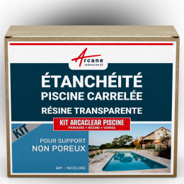 Kit d'étanchéité pour piscine carrelée : Primaire : KIT ARCACLEAR PISCINE-kit-5m2-Transparent-Couleur / Aspect