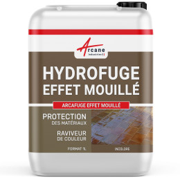 Hydrofuge imperméabilisant effet mouillant: ARCAFUGE Effet mouillé-1L-jusqua-10m2-Transparent-Couleur / Aspect