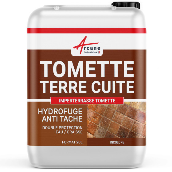 Hydrofuge tomette imperméabilisant sol en terre cuite anti-tâche: IMPERTERRASSE TOMETTE-20L-Incolore-Couleur / Aspect