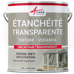 Résine étanchéité transparente véranda et autres supports en verre : ARCATHAN TRANSPARENT