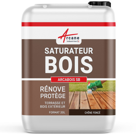 Saturateur terrasse en bois naturel : ARCABOIS SB-20L-Chene-fonce-Couleur / Aspect