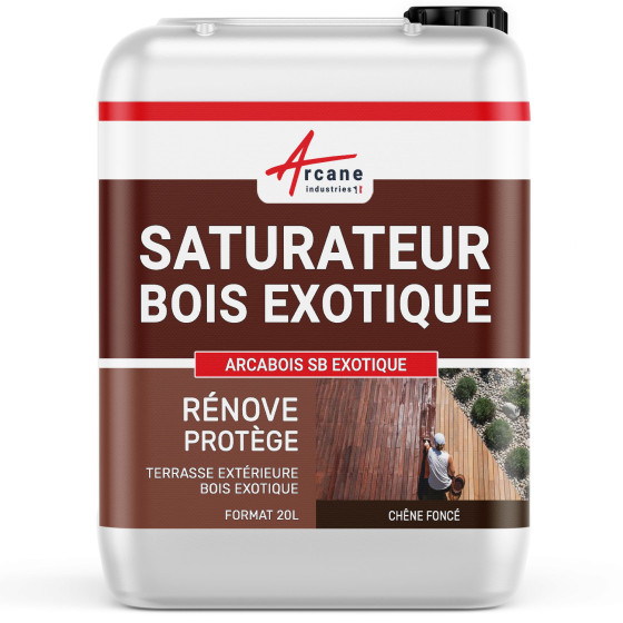 Saturateur Bois Exotique - ARCABOIS SB EXOTIQUE-20L-Chene-fonce-Couleur / Aspect