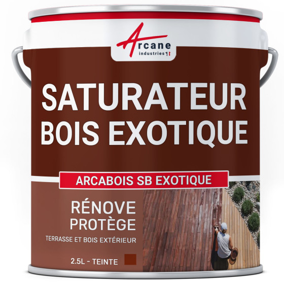 Saturateur Bois Exotique - ARCABOIS SB EXOTIQUE-2-5L-Acajou-Couleur / Aspect