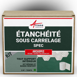 Kit étanchéité sous carrelage salle de bain : SPEC ARCASPEC + BANDE ARCARENFORT - 5M2