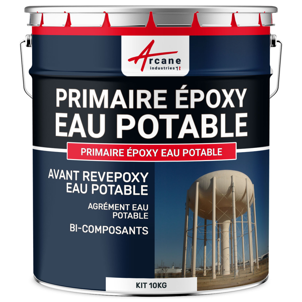 Primaire époxy bicomposant eau potable revêtement sans solvant - PRIMAIRE EPOXY EAU POTABLE 