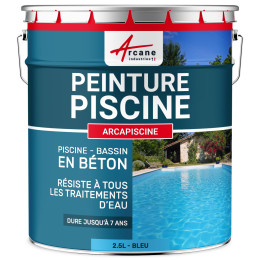 Peinture piscine béton - ARCAPISCINE-2-5L-Bleu-Aspect / Couleur