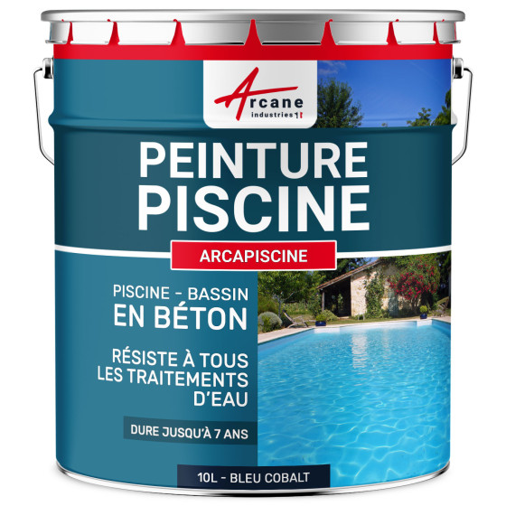 Peinture piscine béton  - ARCAPISCINE-10L-Bleu-cobalt--ral-5013-Aspect / Couleur