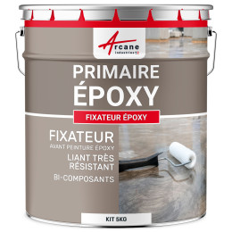 Primaire Et Fixateur Résine Epoxy Transparent Béton Pierre Bois - FIXATEUR EPOXY-Kit5kg-Transparent-Aspect / Couleur