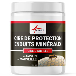 CIRE DE PROTECTION ENDUITS MINERAUX - Cire d'abeille protection entretien enduits minéraux-250Gr-Cire-Aspect / Couleur