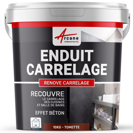 Enduit carrelage mur et sol pour salle de bain cuisine - RENOVE CARRELAGE-10Kg-Tomette-Aspect / Couleur
