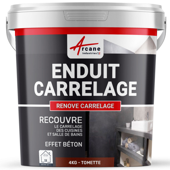 Enduit carrelage mur et sol pour salle de bain cuisine - RENOVE CARRELAGE-4Kg-Tomette-Aspect / Couleur Enduit carrelage mur et sol pour salle de bain cuisine - RENOVE CARRELAGE-4Kg-Tomette-Aspect / Couleur