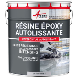 Résine Autolissante Epoxy Sol Carrelage - REVEPOXY AL AUTOLISSANT-Kit5kg-Gris-4-ral-7047-Aspect / Couleur