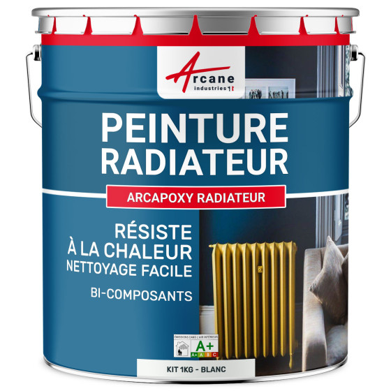 Peinture radiateur / chauffage-Kit1Kg-Ral-9003-Blanc-Aspect / Couleur