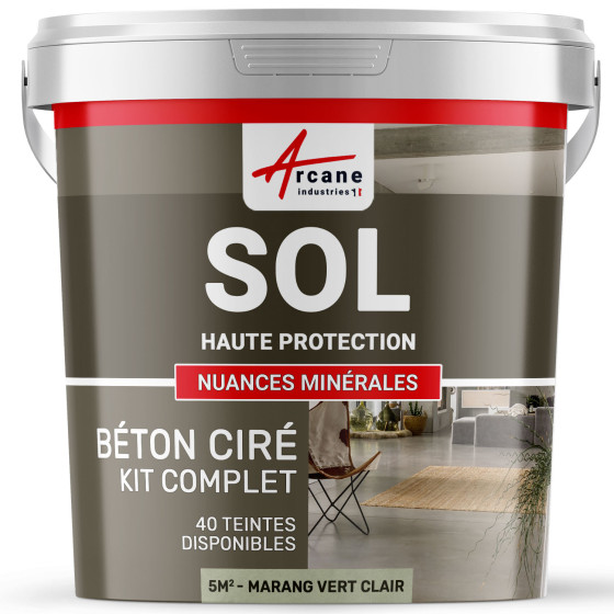 KIT BETON CIRE SOL HAUTE PROTECTION-kit5m2-Marang-Vert-Clair-Aspect / Couleur