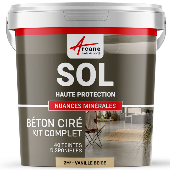 KIT BETON CIRE SOL HAUTE PROTECTION-kit2m2-Vanille-Beige-Aspect / Couleur KIT BETON CIRE SOL HAUTE PROTECTION-kit2m2-Vanille-Beige-Aspect / Couleur