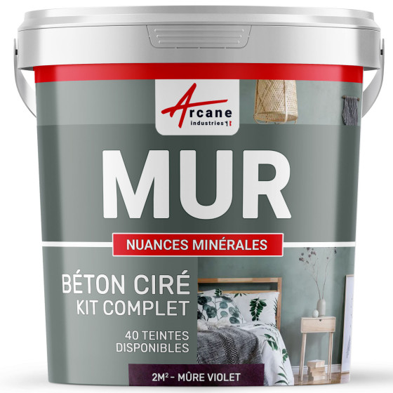 KIT BTON CIR MURS-kit2m2-Satinee-Mure-Violet-Aspect / Couleur