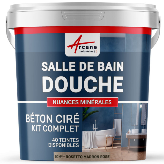 1-Main-Kit B‚ton Cir‚ Salle de Bain : Enduit imperm‚able-kit10m2-Rosetto-Marron-rose-Aspect / Couleur 1-Main-Kit B‚ton Cir‚ Salle de Bain : Enduit imperm‚able-kit10m2-Rosetto-Marron-rose-Aspect / Couleur
