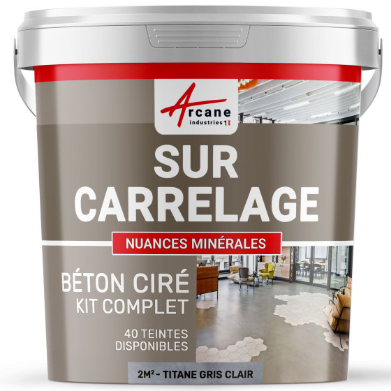 1-Main-KIT BETON CIRE SUR CARRELAGE-kit2m2-Titane-Gris-clair-Aspect / Couleur
