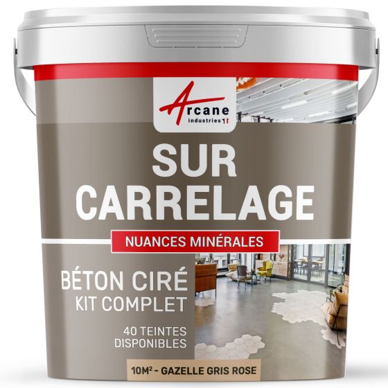 1-Main-KIT BETON CIRE SUR CARRELAGE-kit10m2-Gazelle-Gris-rose-Aspect / Couleur