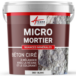 MICRO-MORTIER BETON CIRE-3kg-Blanc-Aspect / Couleur