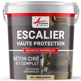 B‚ton Cir‚ Escalier - Kit Complet-kit5m2-Vanille-Beige-Aspect / Couleur
