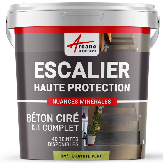 B‚ton Cir‚ Escalier - Kit Complet-kit2m2-Chayote-Vert-Aspect / Couleur B‚ton Cir‚ Escalier - Kit Complet-kit2m2-Chayote-Vert-Aspect / Couleur