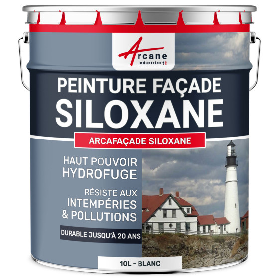 Peinture Siloxane - ARCAFAÇADE SILOXANE-10L-Blanc-Ral-9003-Aspect / Couleur Peinture Siloxane - ARCAFAÇADE SILOXANE-10L-Blanc-Ral-9003-Aspect / Couleur