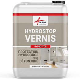 Vernis pour Béton Ciré, protection hydrofuge, oléofuge : HYDROSTOP-5L-Transparente-Aspect / Couleur