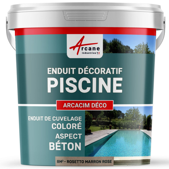Enduit décoratif de finition pour piscine : ARCACIM Déco-8m2-Rosetto-Marron-rose-Aspect / Couleur Enduit décoratif de finition pour piscine : ARCACIM Déco-8m2-Rosetto-Marron-rose-Aspect / Couleur