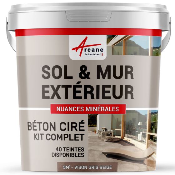 1-Main-KIT BETON CIRE EXTERIEUR - kit5m2-Vison-Gris beige-clair-Aspect / Couleur