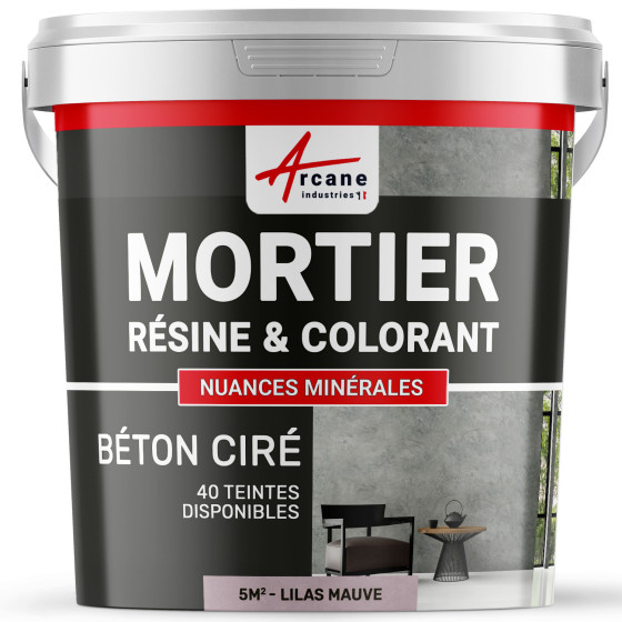 1-Main-béton ciré sans primaire ni vernis de finition-5m2-Lilas-Mauve-Aspect / Couleur