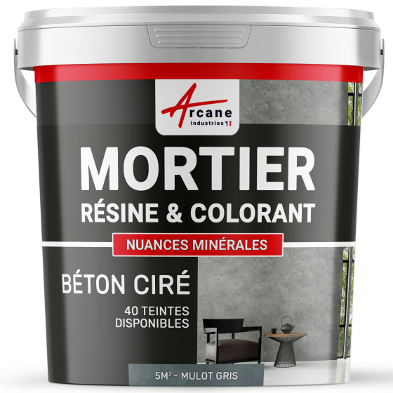1-Main-béton ciré sans primaire ni vernis de finition-5m2-Mulot-Gris-Aspect / Couleur