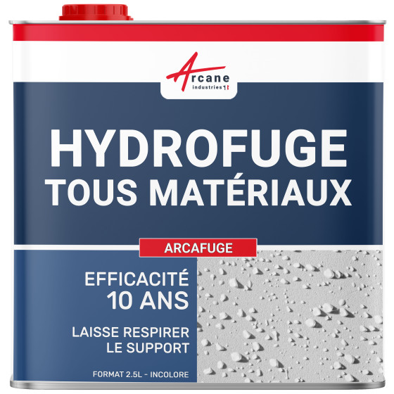 Produit hydrofuge pour toiture façade matériaux poreux: ARCAFUGE-2-5L-jusqua12-5m2-Transparente-Couleur / Aspect Produit hydrofuge pour toiture façade matériaux poreux: ARCAFUGE-2-5L-jusqua12-5m2-Transparente-Couleur / Aspect