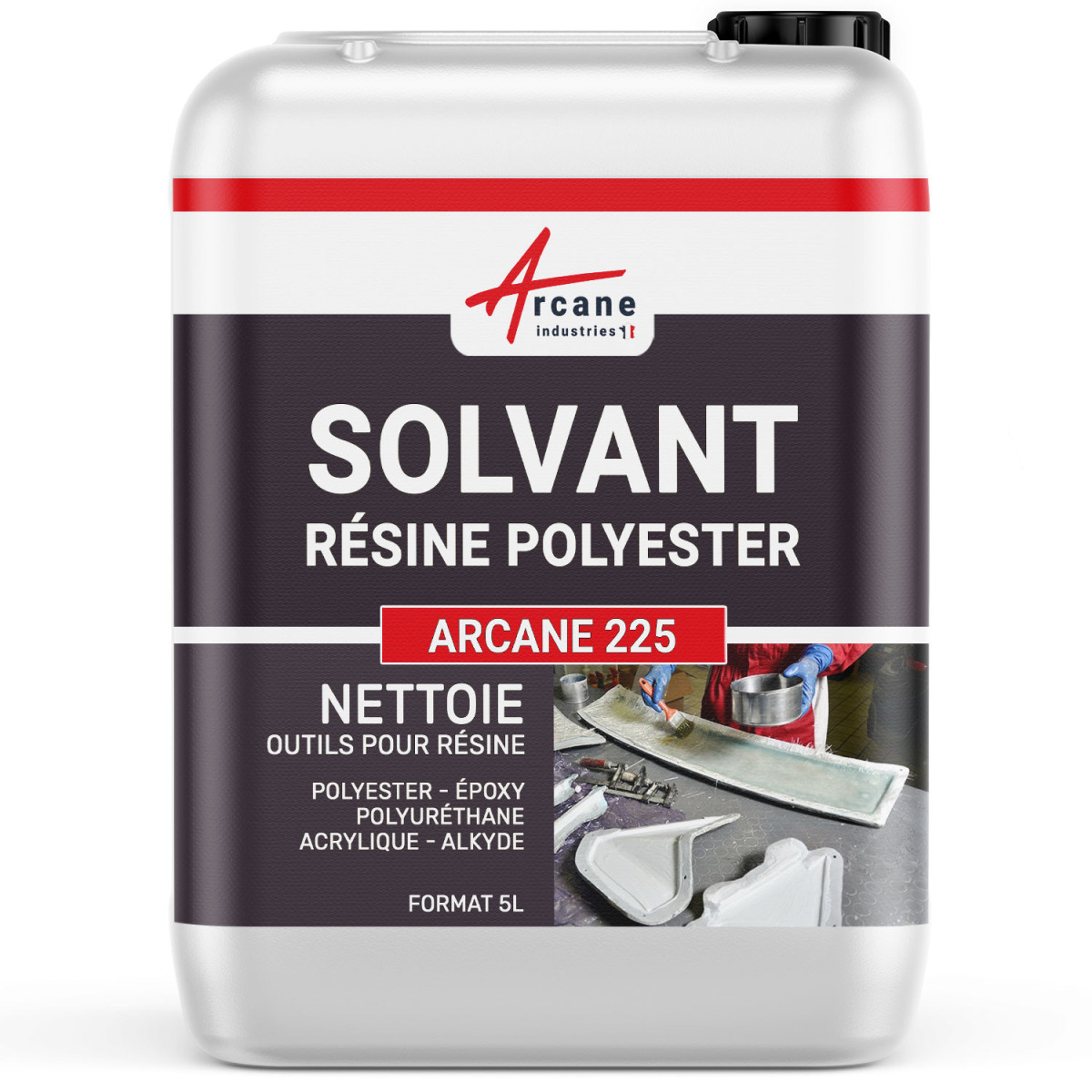 SOLVANT RÉSINE POLYESTER - Nettoyant résine polyester synthétique naturelle Gel coat Substitut acétone Collage élastomère
