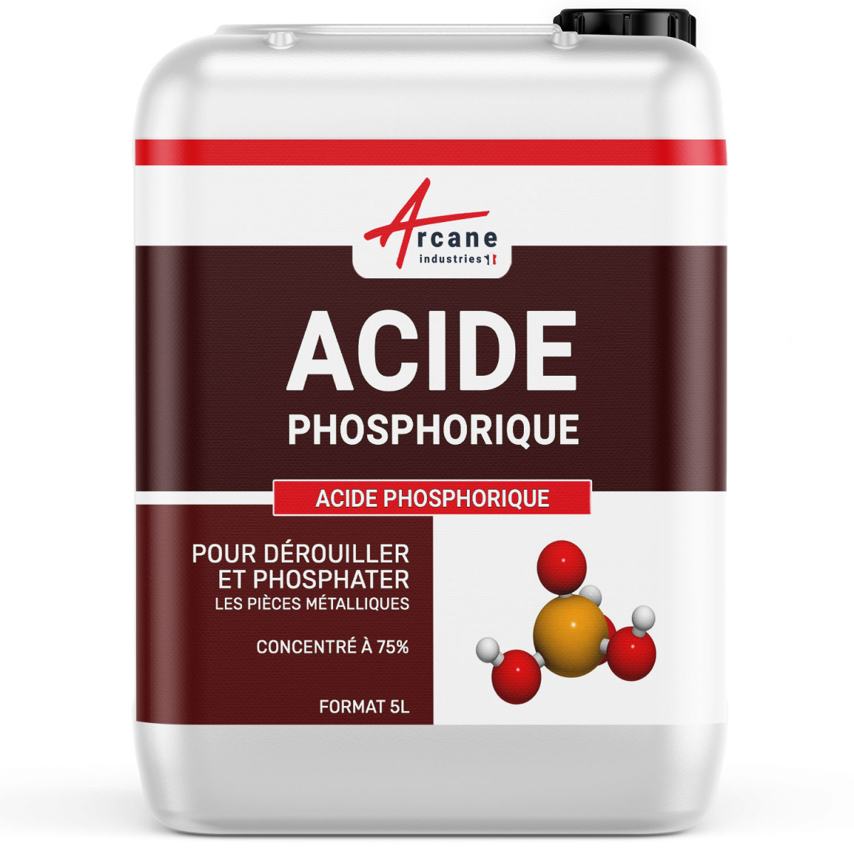 Acide phosphorique pour dérouiller et phosphater les pièces métalliques