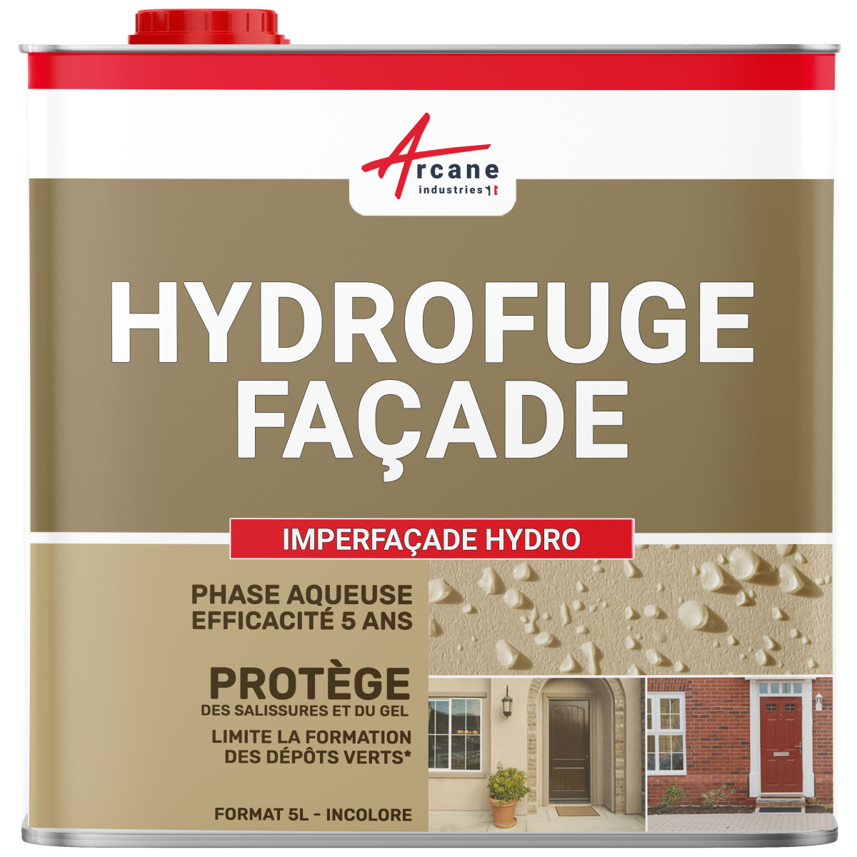 Hydrofuge imperméabilisation façade en pierre, briques poreuses, enduits et crépis: IMPERFACADE HYDRO
