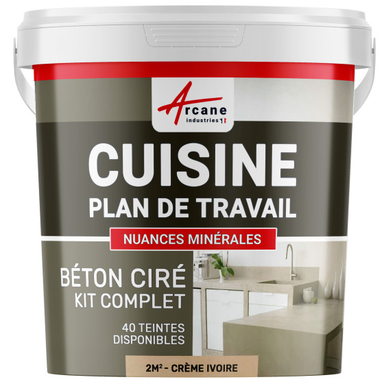 1-Main-Béton Ciré Cuisine : Plan de travail, Crédence 1-Main-Béton Ciré Cuisine : Plan de travail, Crédence