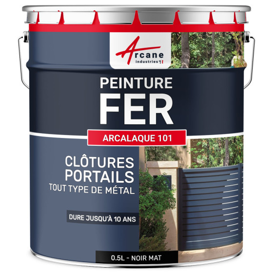 Peinture Métal - ARCALAQUE 101 - Noir-Mat - Couleur / Aspect Peinture Métal - ARCALAQUE 101 - Noir-Mat - Couleur / Aspect