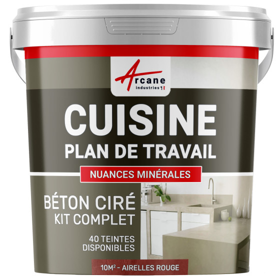 1-Main-BETON CIRE CUISINE - Kit Complet - Kit 10m2 - Airelles rouge