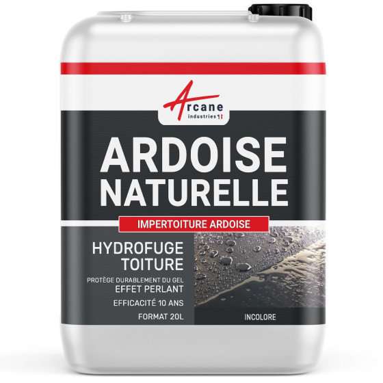 Hydrofuge imperméabilisant incolore pour toiture en ardoise: IMPERTOITURE ARDOISE-20L-Transparent-Couleur / Aspect