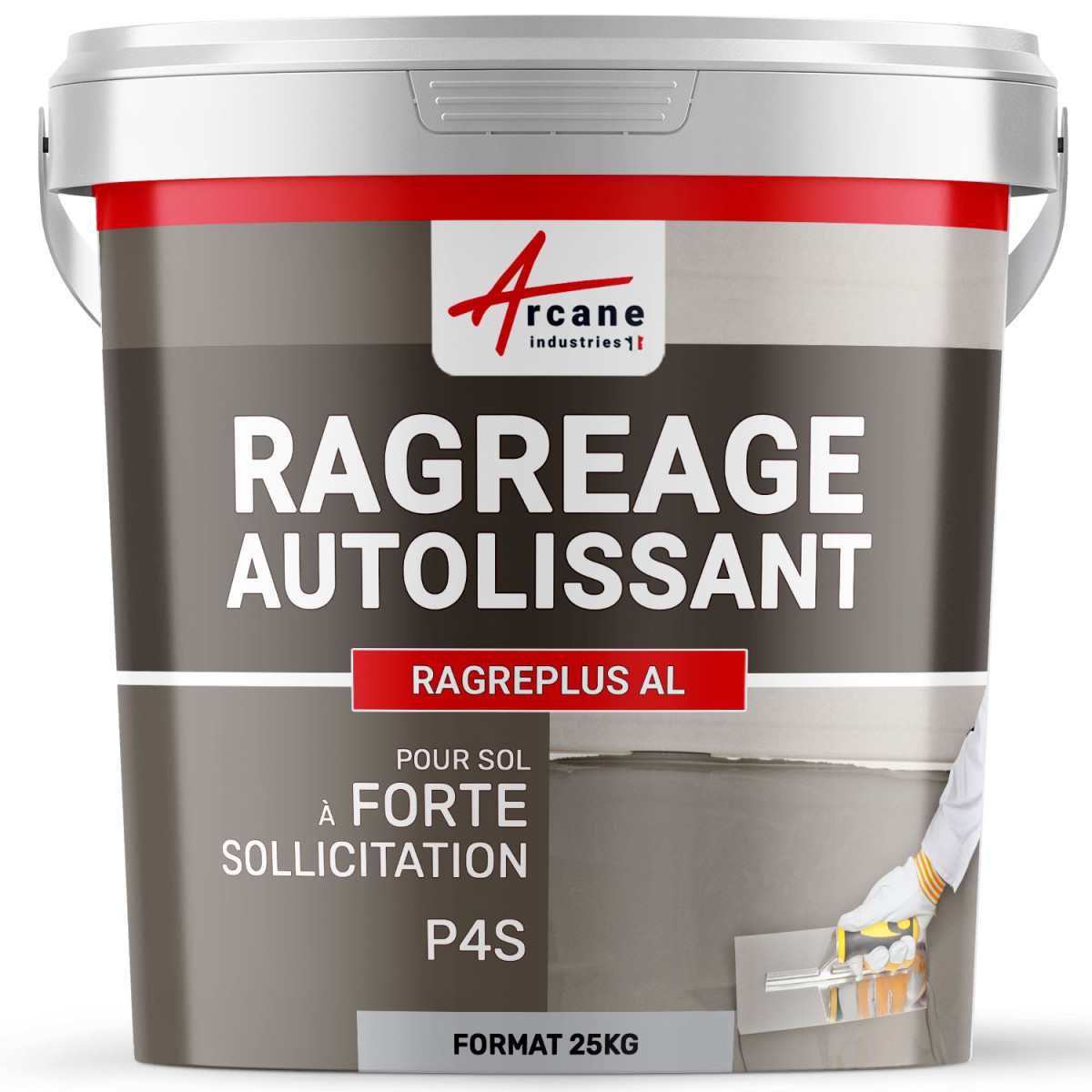 Ragréage autolissant P4 P4S sol masquage joints carrelage nivelage avant beton cire peinture revetement RAGREPLUS AL