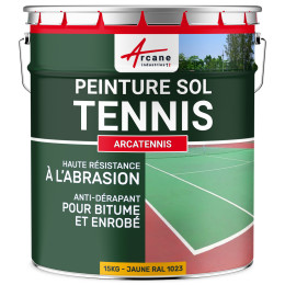 Peinture pour court de tennis anti dérapant - ARCATENNIS - Jaune ral 1023 - 15kg