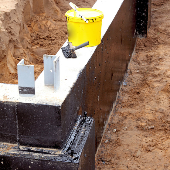 Guaina bituminosa per impermeabilizzazione di fondazioni in blocchi di cemento per abitazioni: ARCAFONDATION