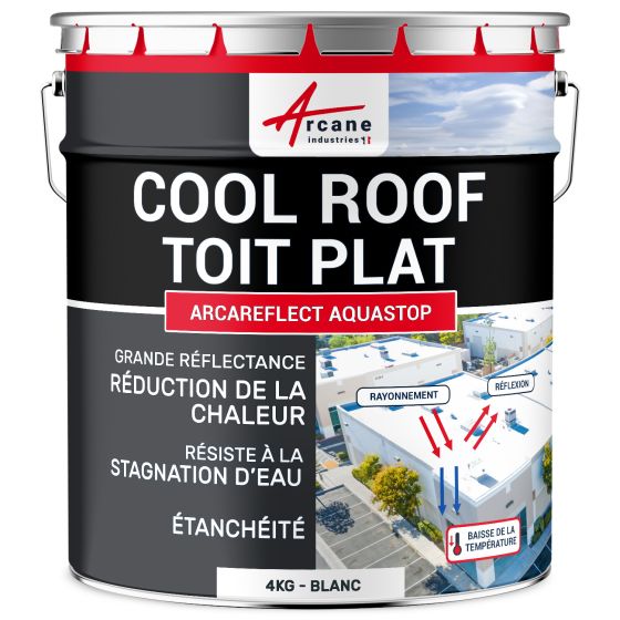 Vernice per tetti Coolroof resistente alla stagnazione dell'acqua: ARCAREFLECT AQUASTOP