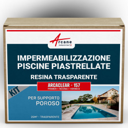 Kit di Tenuta per Piscine Piastrellate 25 m², supporto poroso Trasparente