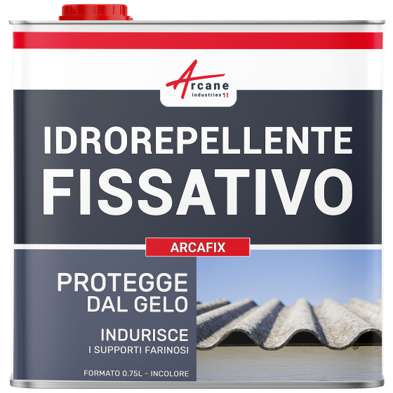 Fissativo idrorepellente per supporti friabili anti-polvere: ARCAFIX 0.75 L (fino a 3.75m²)