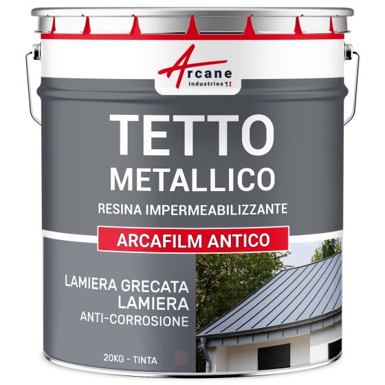Resina per l'impermeabilizzazione di tetti e banchine in acciaio, rivestimento impermeabile: ARCAFILM ANTICO